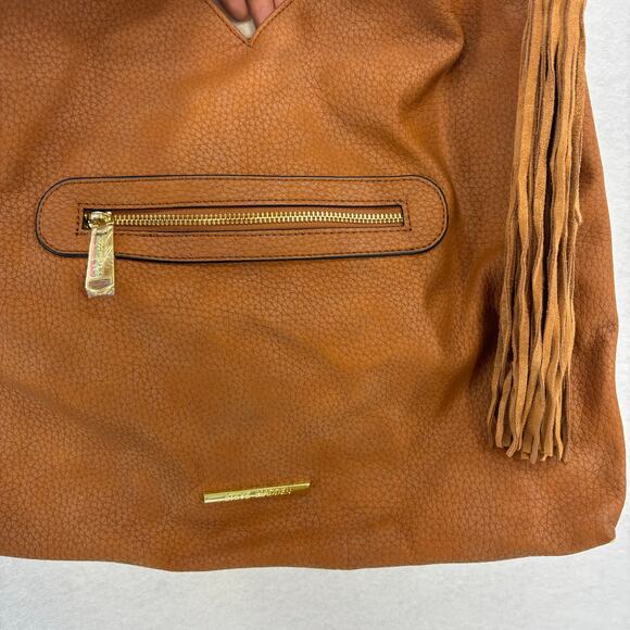 Steve Madden Hobo Bag Brown Fringe Shoulder Studded Boho Indie‎ Casual Western - Picture 6 of 12